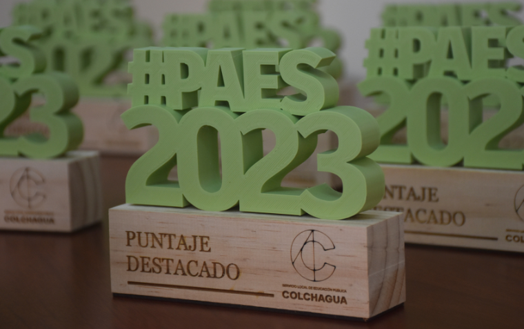 SLEP Colchagua reconoce a puntajes destacados en PAES 2023
